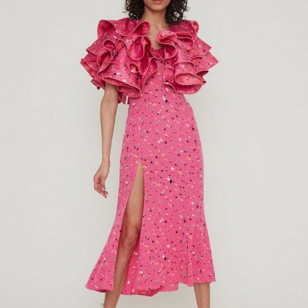 Carmen Dress by Rotate Birger Christensen (Paint Splash All Over) 6